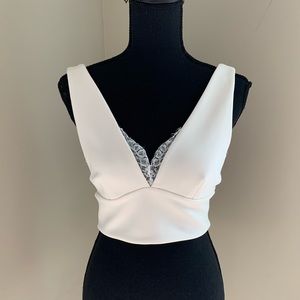NWOT Express Crop Lace Top